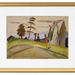 Spaziergänger in einer felsigen Landschaft – 1911