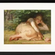 Schäferin schläft im Schatten eines Eichenstrauchs – 1874