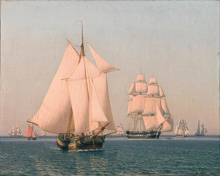 Schiffe unter Segeln - 1836