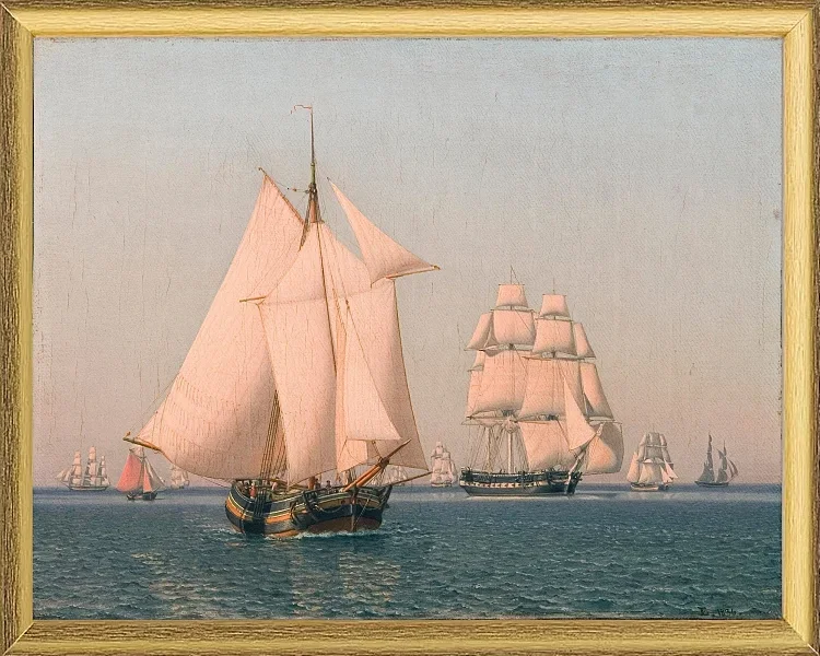 Schiffe unter Segeln - 1836
