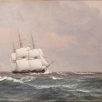 Die Korvette Najaden in rauer See - 1833