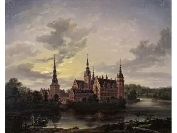 Schloss Frederiksborg im Mondschein - 1817
