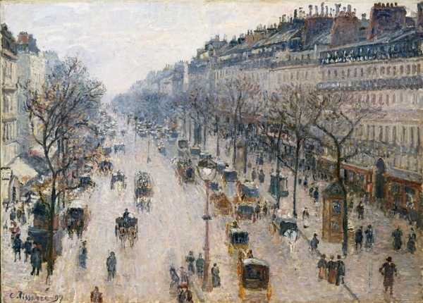 Der Boulevard Montmartre an einem Wintermorgen – 1897