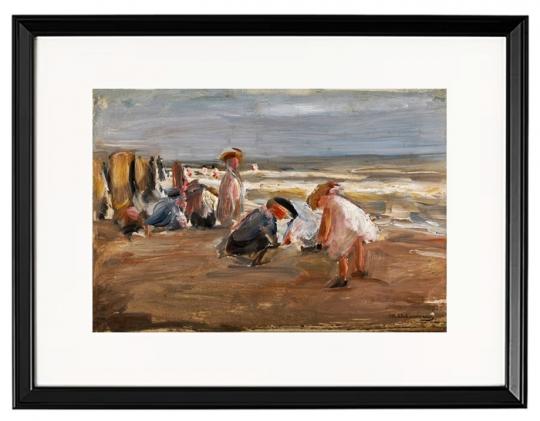 Spielende Kinder am Strand - 1898