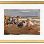 Spielende Kinder am Strand - 1898