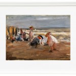 Spielende Kinder am Strand - 1898