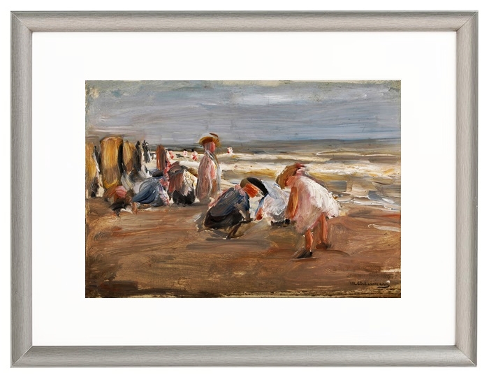 Spielende Kinder am Strand - 1898