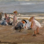 Spielende Kinder am Strand - 1898