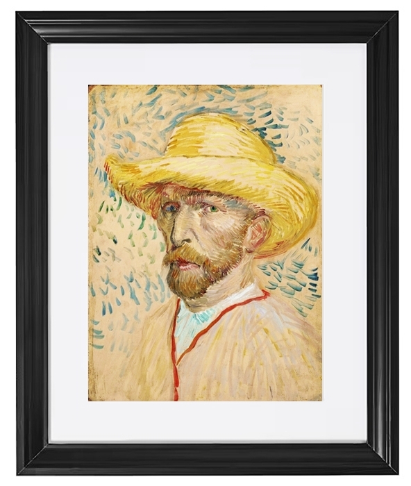 Self-portrait with straw hat - 1887