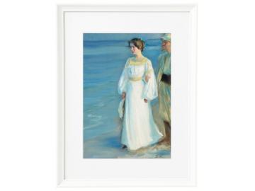 Sommerabend am Strand von Skagen, Porträt der Frau des Künstlers – 1899