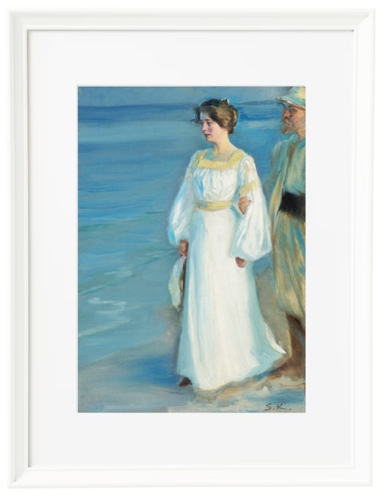 Sommerabend am Strand von Skagen, Porträt der Frau des Künstlers – 1899