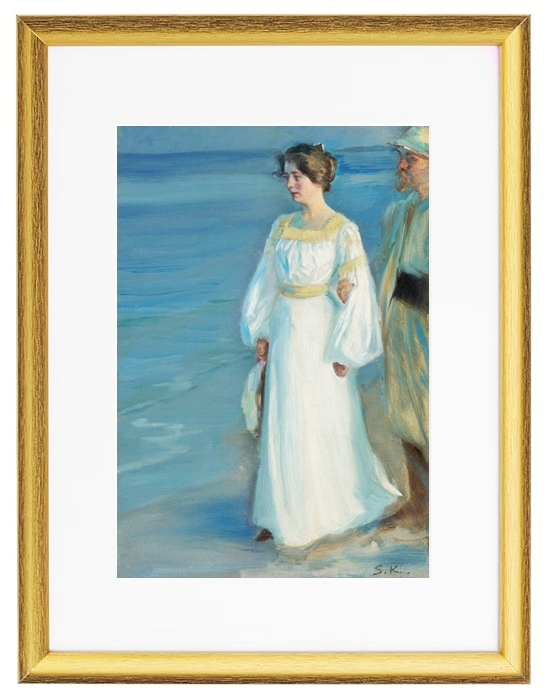 Sommerabend am Strand von Skagen, Porträt der Frau des Künstlers – 1899