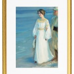 Sommerabend am Strand von Skagen, Porträt der Frau des Künstlers – 1899