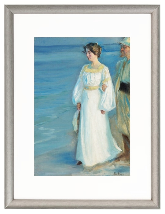 Sommerabend am Strand von Skagen, Porträt der Frau des Künstlers – 1899