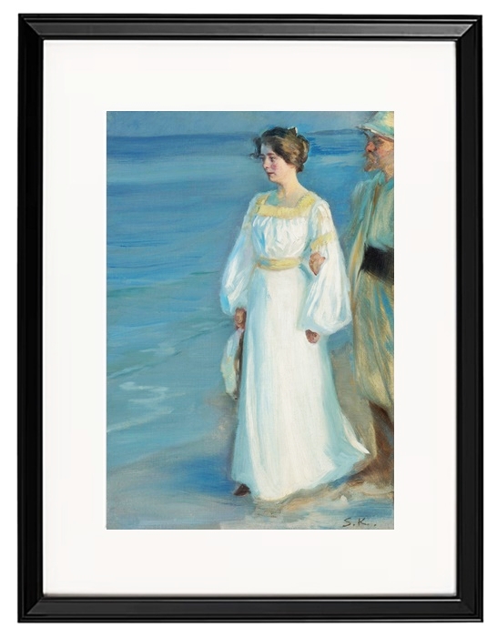 Sommerabend am Strand von Skagen, Porträt der Frau des Künstlers – 1899