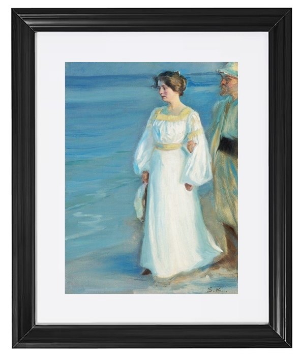 Sommerabend am Strand von Skagen, Porträt der Frau des Künstlers – 1899