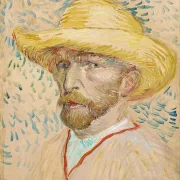Selbstporträt mit Strohhut - 1887