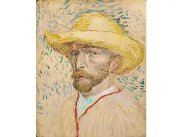 Selbstporträt mit Strohhut - 1887