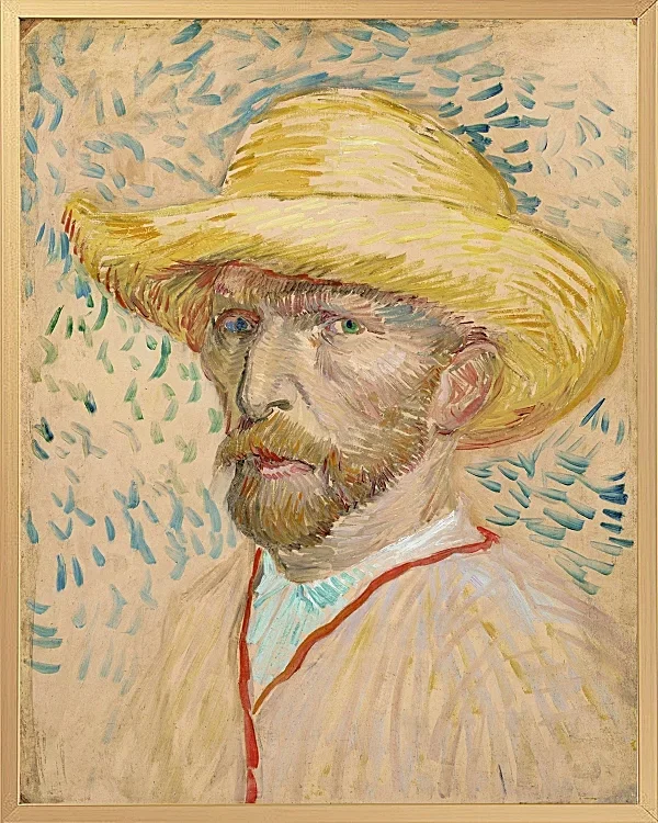 Selbstporträt mit Strohhut - 1887