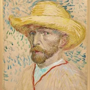 Selbstporträt mit Strohhut - 1887