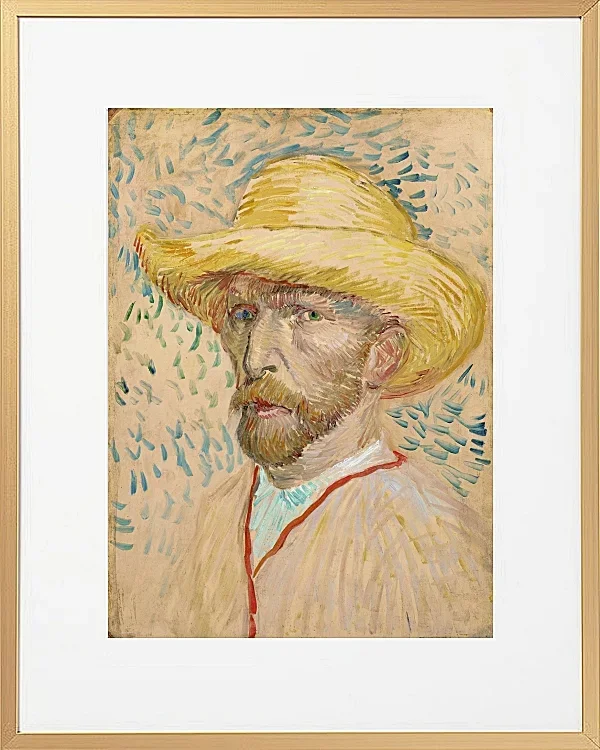 Selbstporträt mit Strohhut - 1887