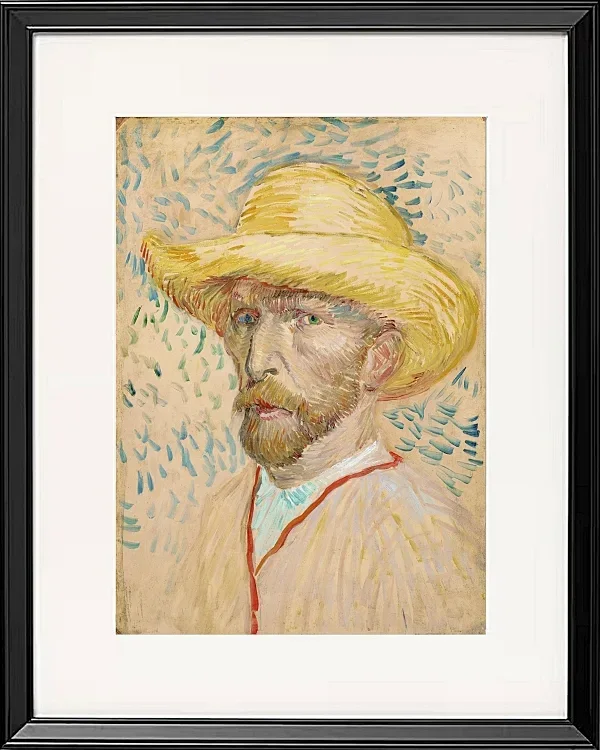 Selbstporträt mit Strohhut - 1887