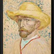 Selbstporträt mit Strohhut - 1887