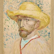 Selbstporträt mit Strohhut - 1887