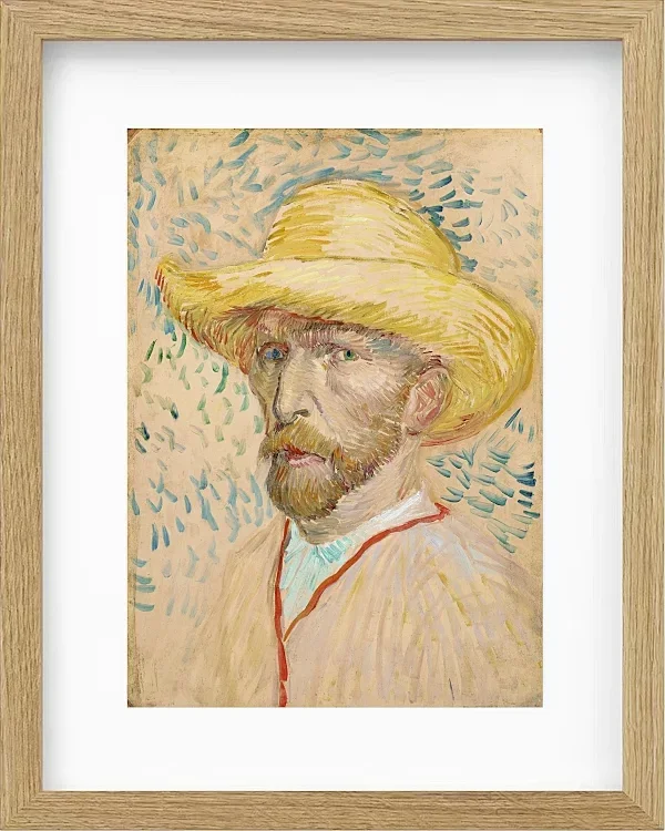 Selbstporträt mit Strohhut - 1887