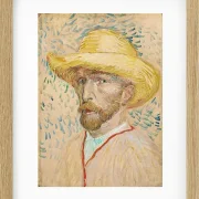 Selbstporträt mit Strohhut - 1887