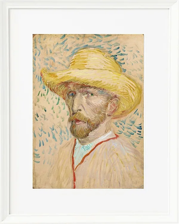 Selbstporträt mit Strohhut - 1887