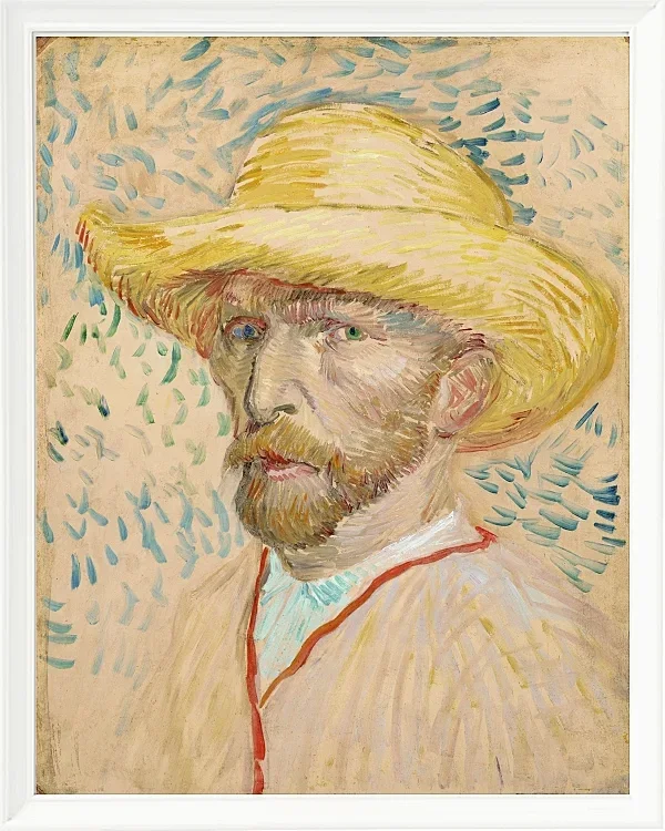 Selbstporträt mit Strohhut - 1887