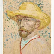 Selbstporträt mit Strohhut - 1887