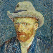 Selbstporträt mit grauem Filzhut - 1887