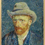 Selbstporträt mit grauem Filzhut - 1887