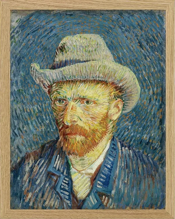Selbstporträt mit grauem Filzhut - 1887