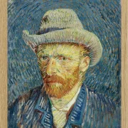Selbstporträt mit grauem Filzhut - 1887