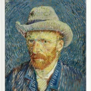 Selbstporträt mit grauem Filzhut - 1887