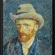 Selbstporträt mit grauem Filzhut - 1887