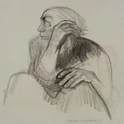 Selbstporträt nach links - 1924