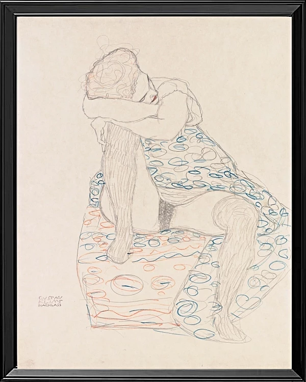 Siddende figur med samlet nederdel - 1910