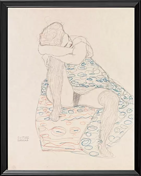 Siddende figur med samlet nederdel - 1910