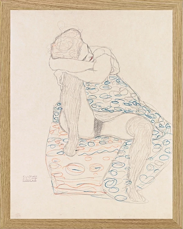 Siddende figur med samlet nederdel - 1910