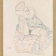 Siddende figur med samlet nederdel - 1910