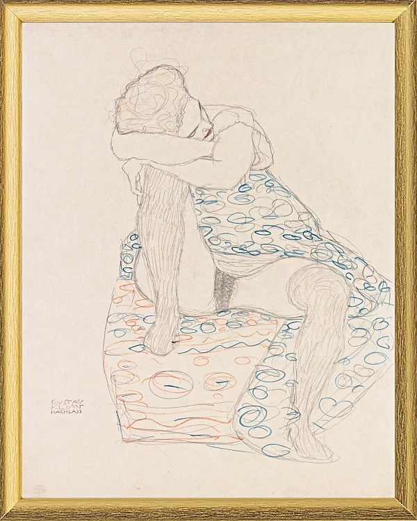 Siddende figur med samlet nederdel - 1910
