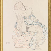 Siddende figur med samlet nederdel - 1910