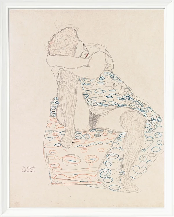 Siddende figur med samlet nederdel - 1910