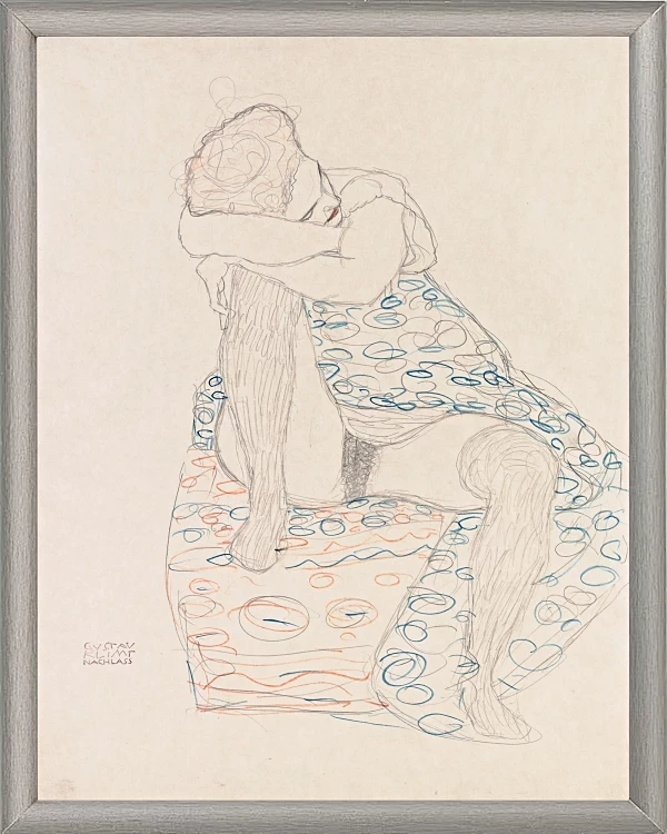 Siddende figur med samlet nederdel - 1910