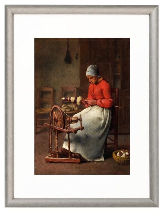 Spinnende Frau - 1855