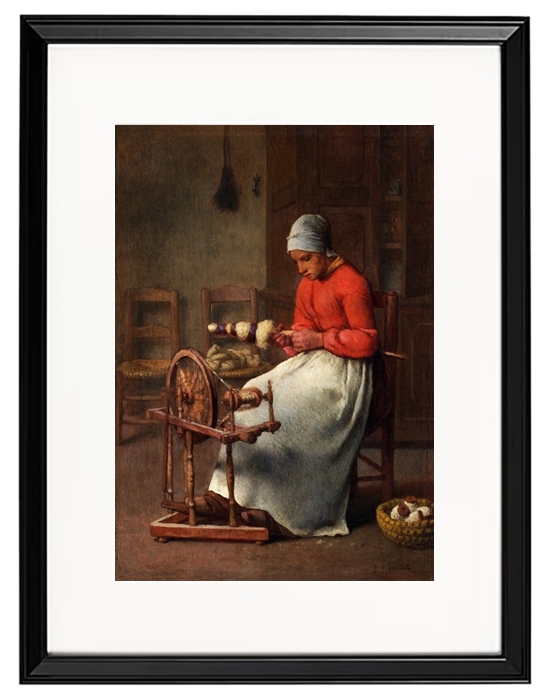 Spinnende Frau - 1855